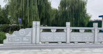 黄冈 芝麻灰桥栏杆、河道栏杆安装效果