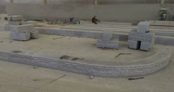 黄冈 芝麻白整石坐凳（光面+自然面）