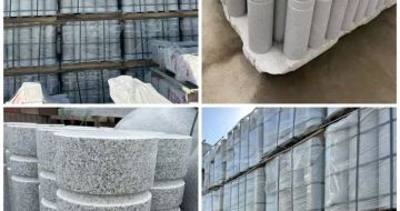 黄冈 芝麻白花岗岩挡车柱、隔离柱多少钱