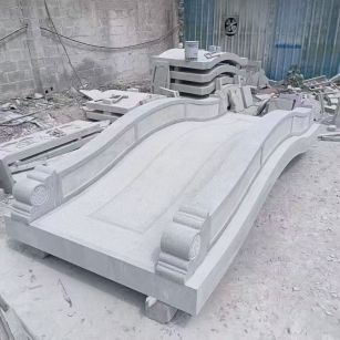 黄冈 芝麻灰花岗岩园林景观 小石桥