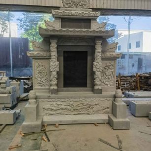 黄冈 芝麻灰高档墓碑、土墓，一套也支持定做