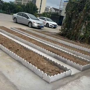 黄冈 花边石、花围石、花园石安装效果