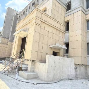 黄冈 黄金麻干挂，工地实拍