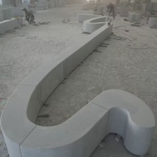黄冈 花岗岩整石坐凳拼装