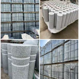 黄冈 芝麻白花岗岩挡车柱、隔离柱多少钱