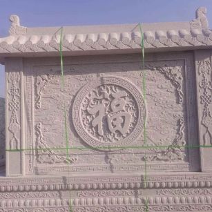 黄冈 芝麻白花岗岩屏风，照壁，影壁