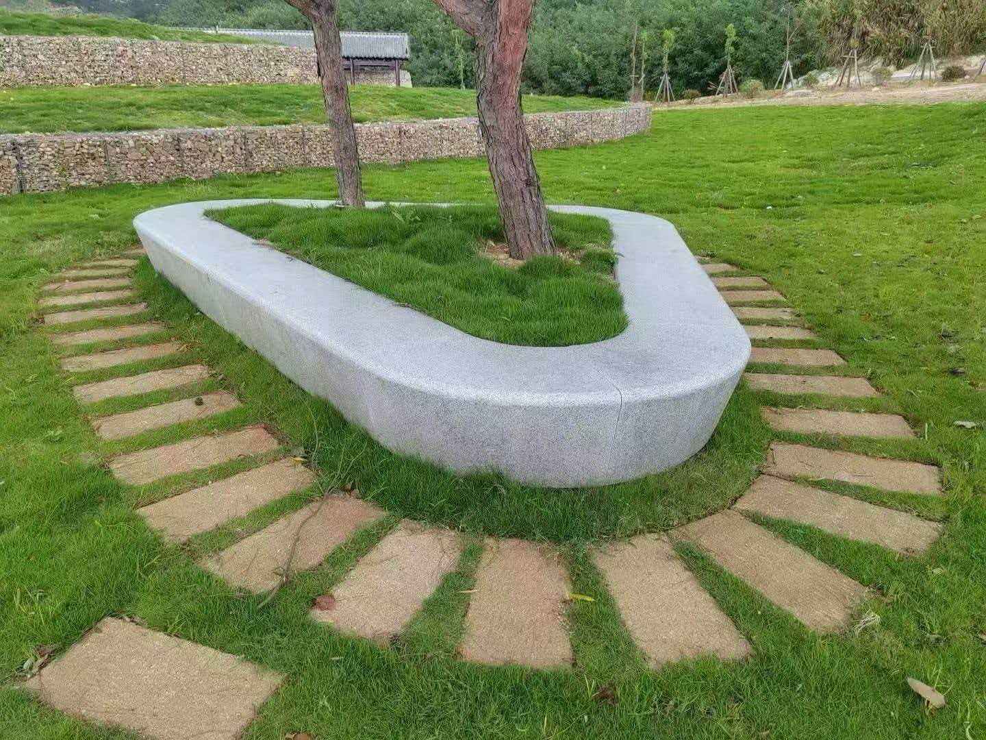 黄冈 芝麻白光面整石坐凳