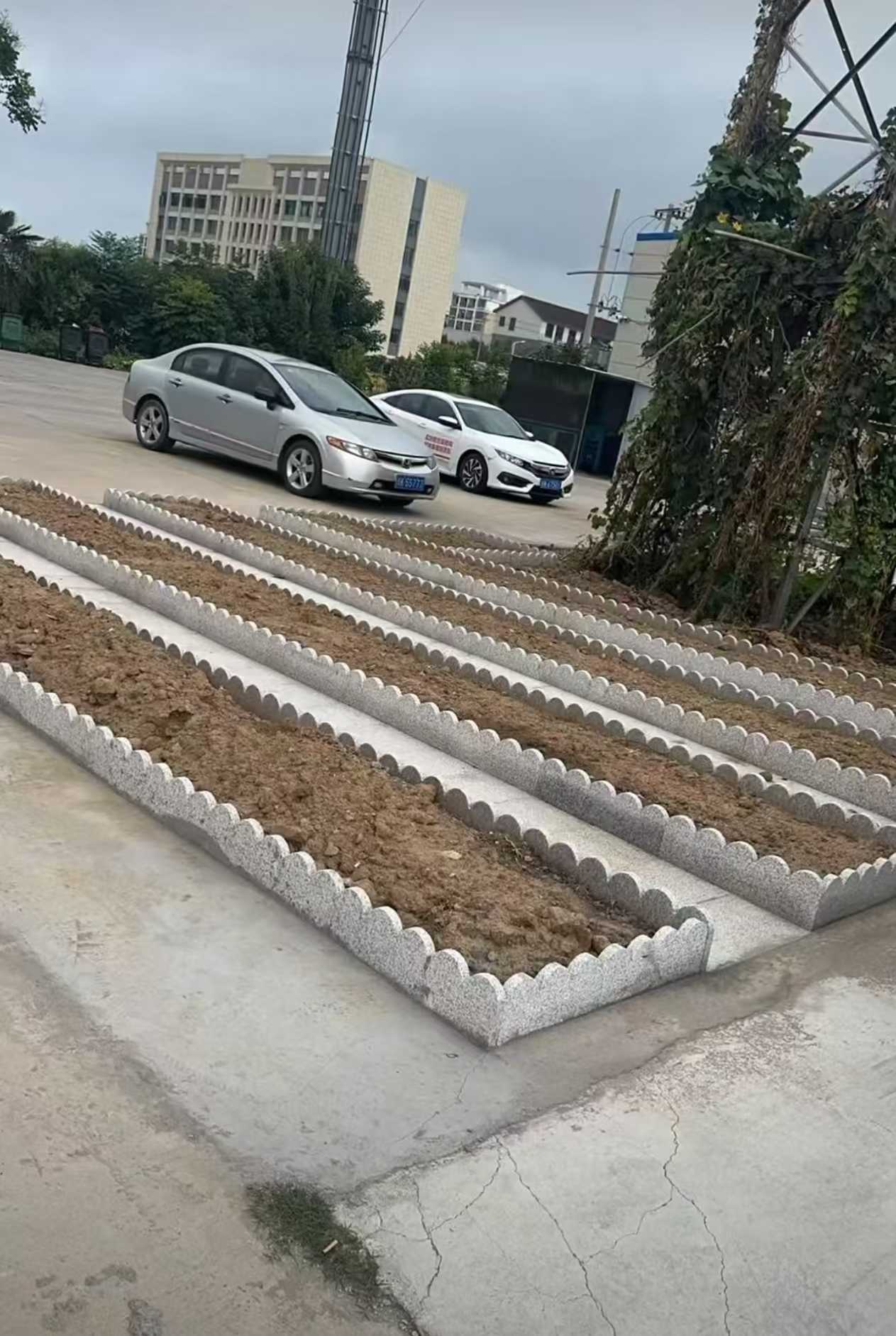 黄冈 花边石、花围石、花园石安装效果