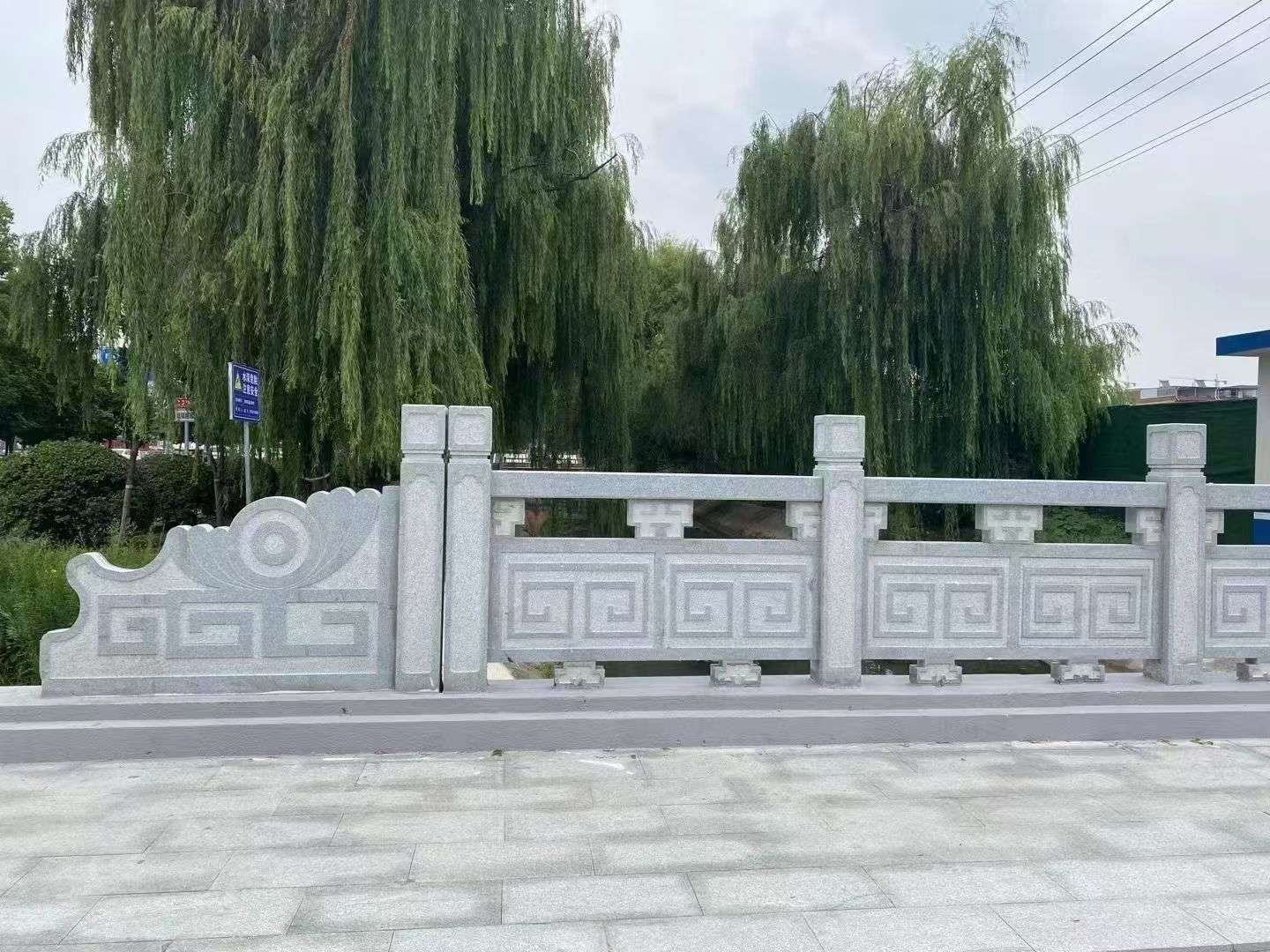 黄冈 芝麻灰桥栏杆、河道栏杆安装效果